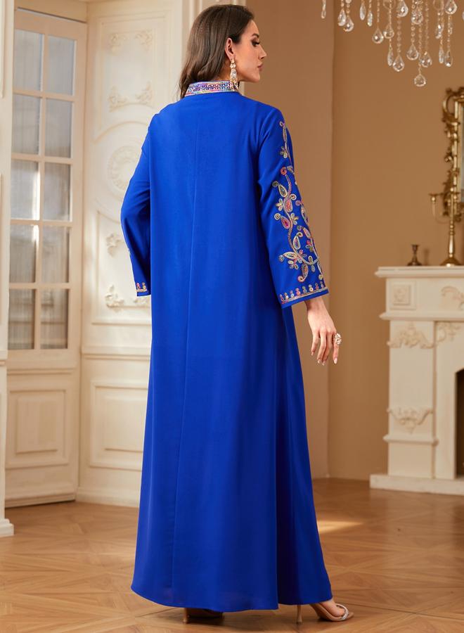 Take Two Women Embroidered Notch Neck Jalabiya - Image 2